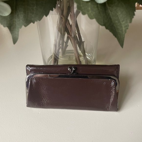 Hobo Intl Brown Patent wallet - Picture 1 of 5